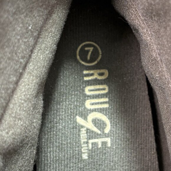 Rouge Helium Olive Green Faux Fur Trim Lace-Up Booties Size 7 - Picture 7 of 7